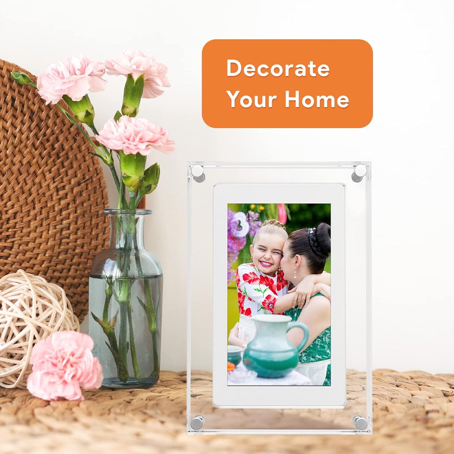 Motion Video Frame 5" | Acrylic Digital Video Frame - 1GB | 854 x 480 Screen Resolution