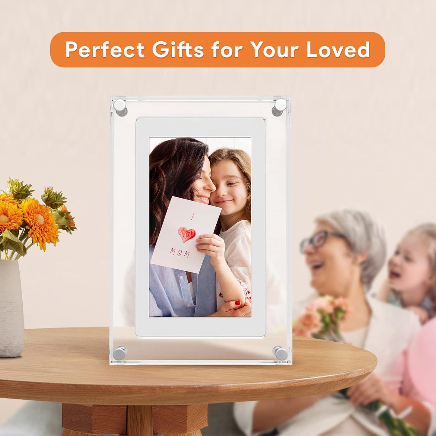 Motion Video Frame 5" | Acrylic Digital Video Frame - 1GB | 854 x 480 Screen Resolution